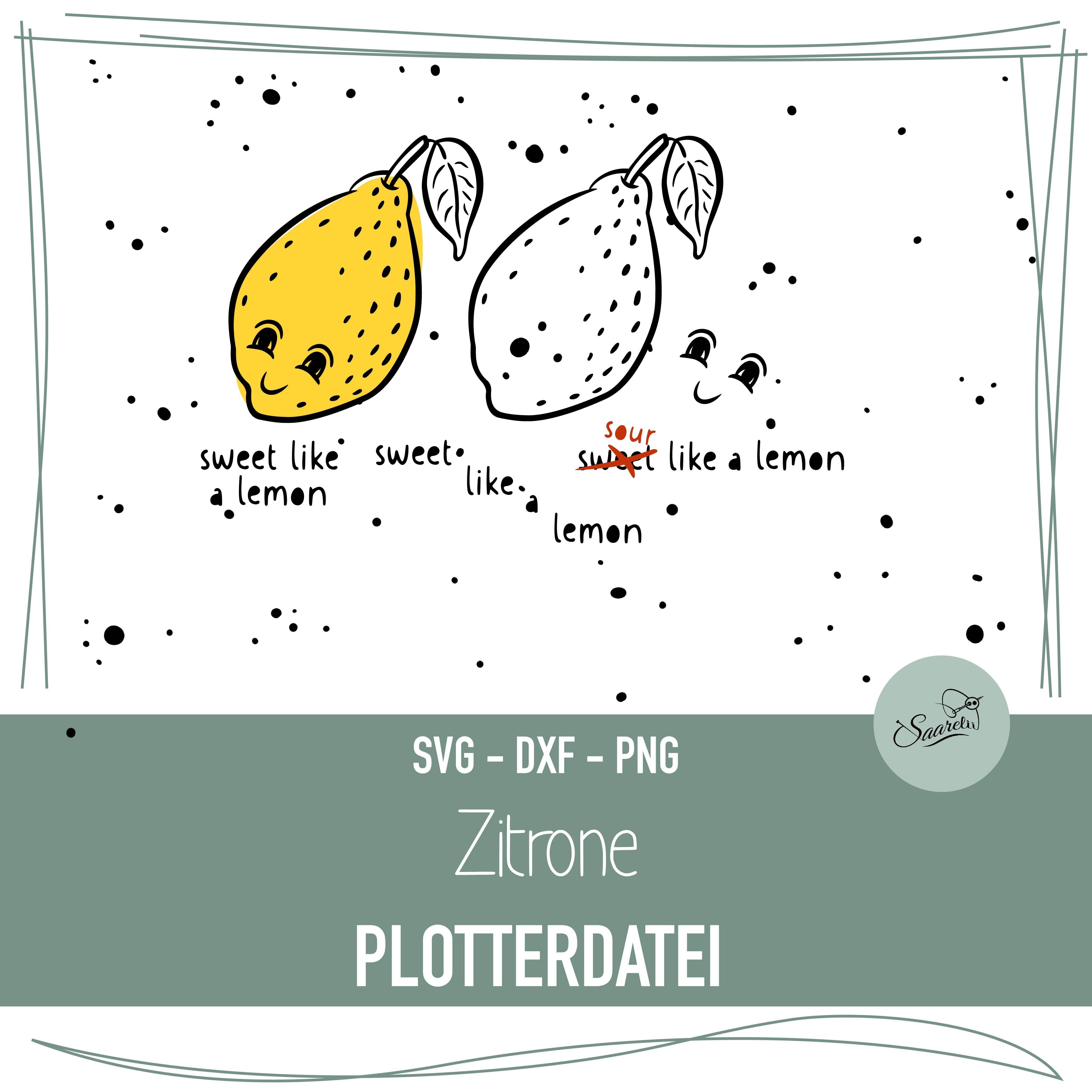 Plotterdatei Zitrone - Sewando