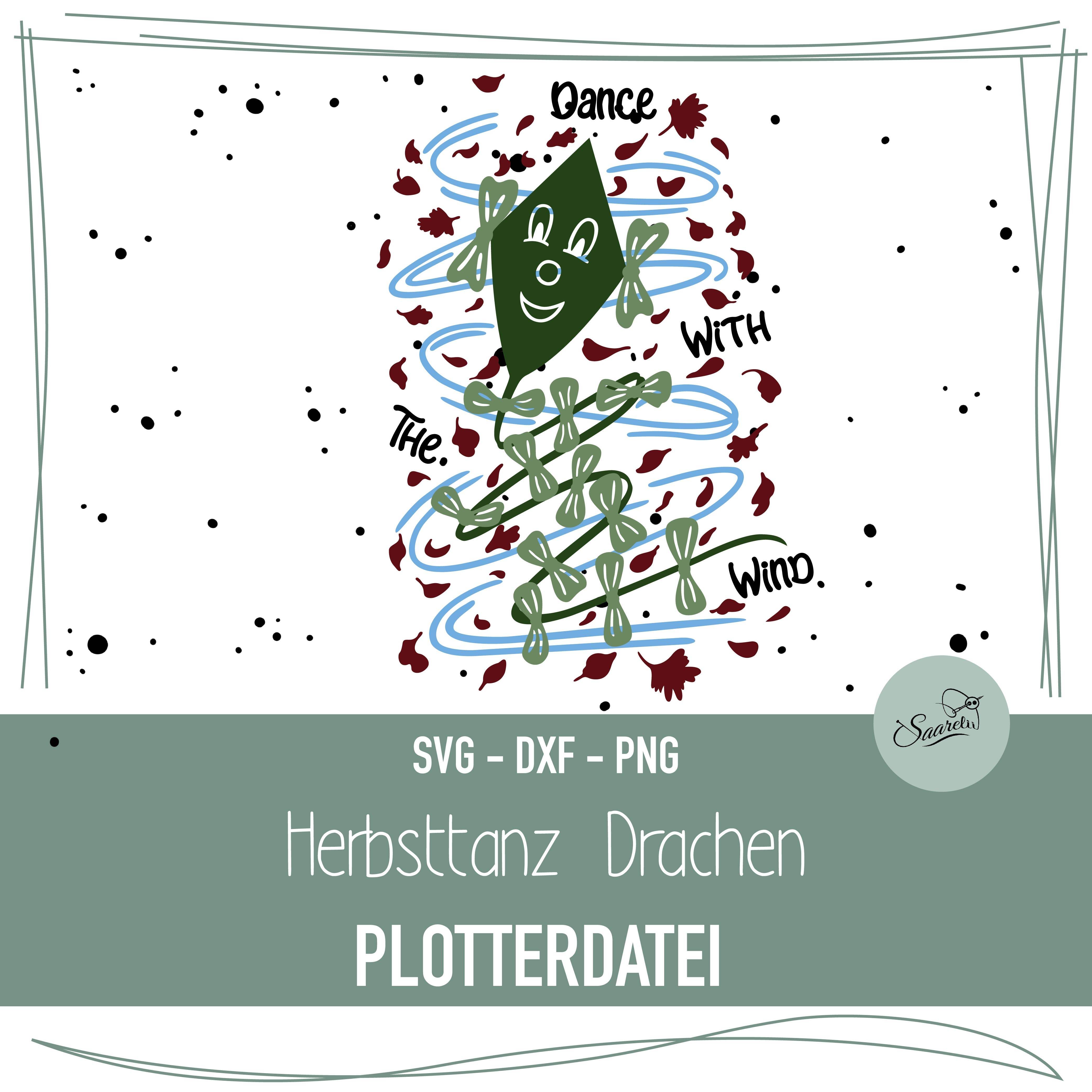 Plotterdatei Herbsttanz Drachen - Sewando