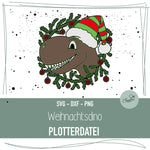 Plotterdatei Weihnachtsdino - Sewando