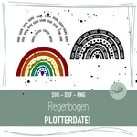 Plotterdatei Regenbogen Hope - Love - Faith - Sewando