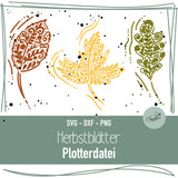 Herbstblätter Plotterdatei