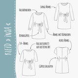 KLEID INSA | Nähanleitung und Schnittmuster | 3 Weiten Gr. 86-164