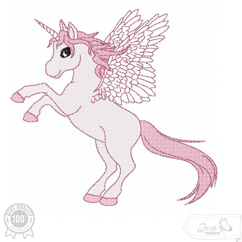 Einhorn Stickdatei, himmlischer Märchenzauber für deine Stickmaschine - Sewando