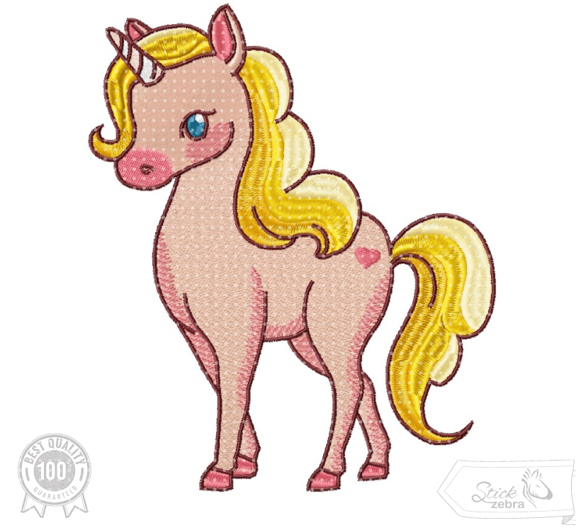 Einhorn Stickdatei, märchenhaftes Kindermotiv für deine Stickmaschine - Sewando