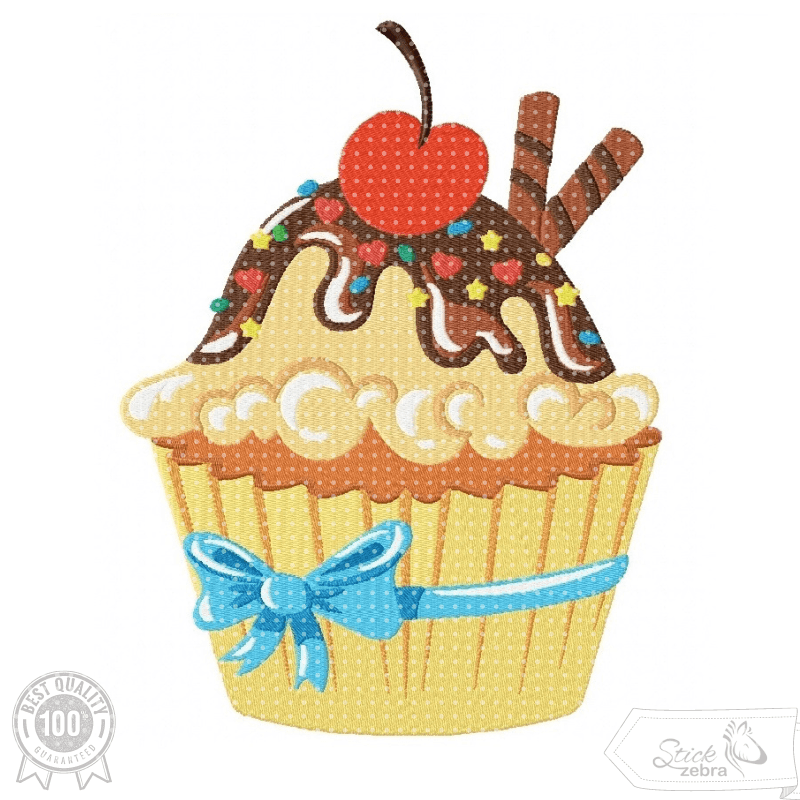 Cupcake Stickdatei – Süßes Motiv für Geburtstage, Deko & kreative Projekte - Sewando