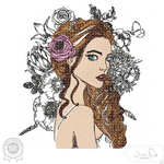 Frau Stickdatei – die elegante Blumenschönheit für deine Stickmaschine - Sewando