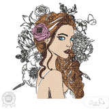 Frau Stickdatei – die elegante Blumenschönheit für deine Stickmaschine - Sewando