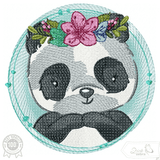 Panda Stickdatei – niedliches Tiermotiv für Kleidung & Kinderzimmer - Sewando