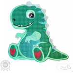 Dino Applikation Stickdatei – der kleine Herzensbrecher für deine Stickmaschine - Sewando