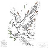 Adler Stickdatei – filigranes Naturmotiv für kreative Projekte - Sewando