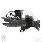 Panda Stickdatei – für entspannte Stunden auf Stoff - Sewando