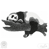 Panda Stickdatei – für entspannte Stunden auf Stoff - Sewando