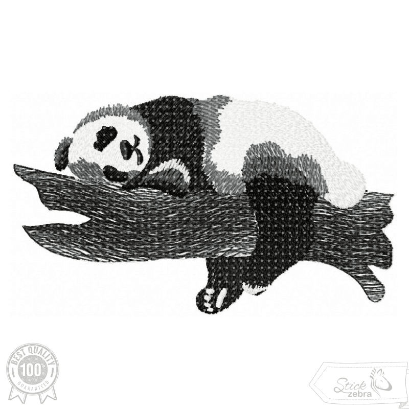 Panda Stickdatei – für entspannte Stunden auf Stoff - Sewando