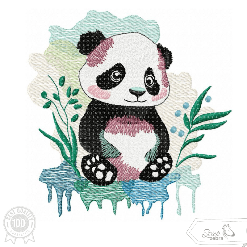 Panda Liebe zum Sticken – für deine Stickmaschine - Sewando
