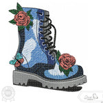 Stiefel Stickdatei – cooler Boots-Style mit floraler Attitüde für deine Stickmaschine - Sewando