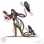High Heel Stickdatei – elegantes Motiv für Mode- & Geschenkideen - Sewando
