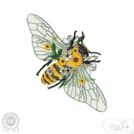 Biene Stickdatei – Florales Sommermotiv mit Blüten & feinen Details - Sewando
