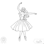 Ballerina Stickdatei – Ausmalmotiv für Kinder & kreative Regentage - Sewando