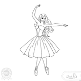 Ballerina Stickdatei – Ausmalmotiv für Kinder & kreative Regentage - Sewando