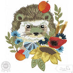 Igel Stickdatei – herbstliches Tiermotiv für Deko & Geschenke - Sewando