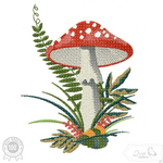 Pilz Stickdatei – herbstliches Motiv für Naturfreunde & Walddeko - Sewando