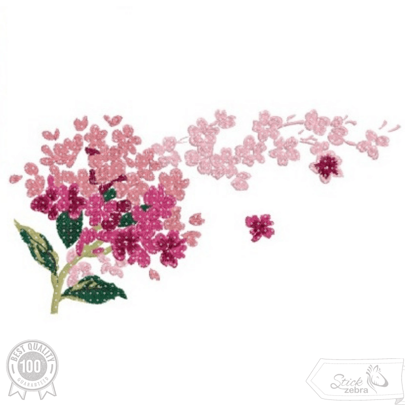 Blume Stickdatei – Verspieltes Blütenmotiv mit fließender Leichtigkeit - Sewando
