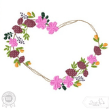 Herz Stickdatei – Florale Herzform für romantische Akzente - Sewando
