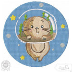 Stickdatei Weltraum-Hamster – niedliches Astronauten-Motiv für Kinderprojekte - Sewando