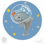 Hai Stickdatei – verspieltes Weltraum-Motiv für Kinderkleidung & kreative Deko - Sewando