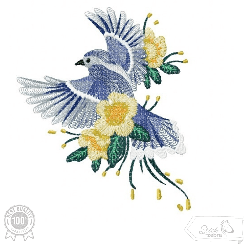Vogel Stickdatei – elegantes Motiv für Naturfans & kreative Dekoideen - Sewando