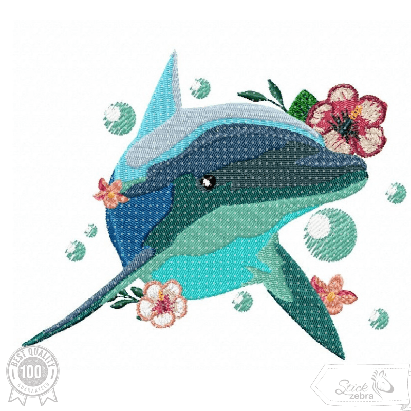 Delfin Stickdatei – ein Hauch von Ozean für deine Stickmaschine - Sewando
