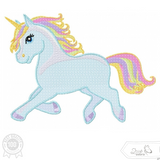 Einhorn Stickdatei, fröhliches Kindermotiv für deine Stickmaschine