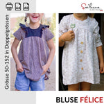 Bluse Félice, Schnittmuster Grösse 50-152 - Sewando