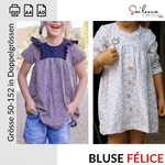 Bluse Félice, Schnittmuster Grösse 50-152 - Sewando