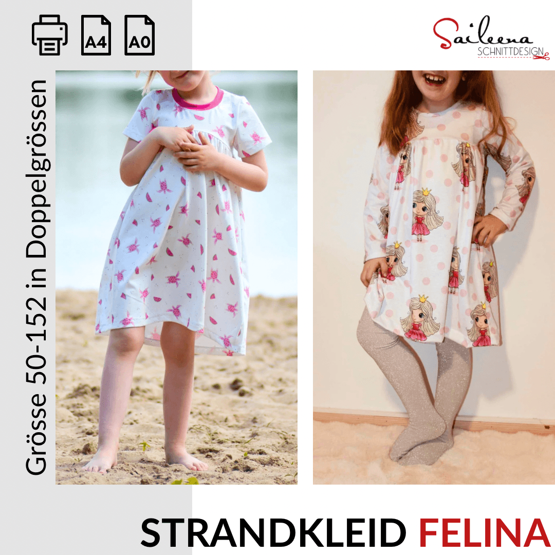 Strandkleid Felina, Schnittmuster Grösse 50-152 - Sewando