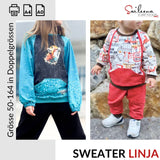Sweater Linja, Schnittmuster Grösse 50-164