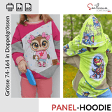Panel-Hoodie, Schnittmuster Grösse 74-164 - Sewando