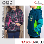 Täschli-Pulli, Schnittmuster Grösse 50-164 - Sewando