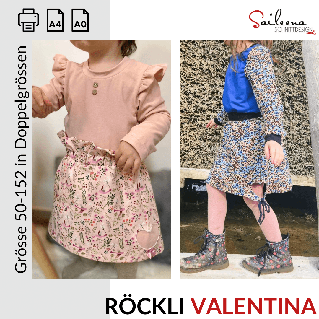 Röckli Valentina, Schnittmuster Grösse 50-152 - Sewando