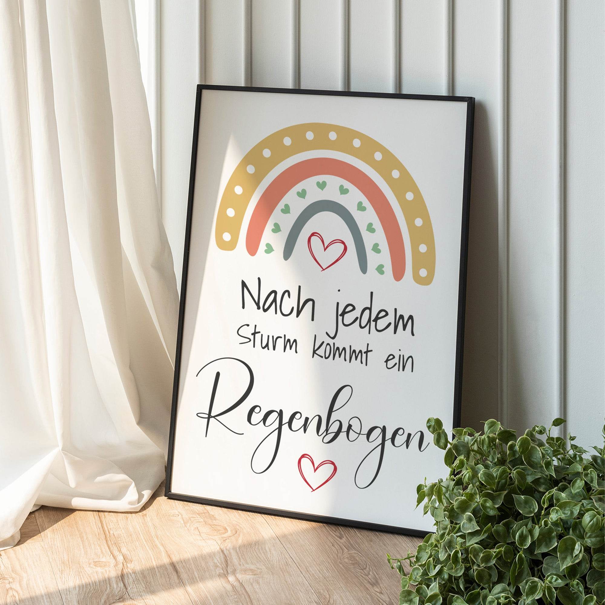Plotterdatei Nach jedem Sturm – Regenbogen - Sewando