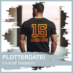 Plotterdatei Football Nummern - Sewando