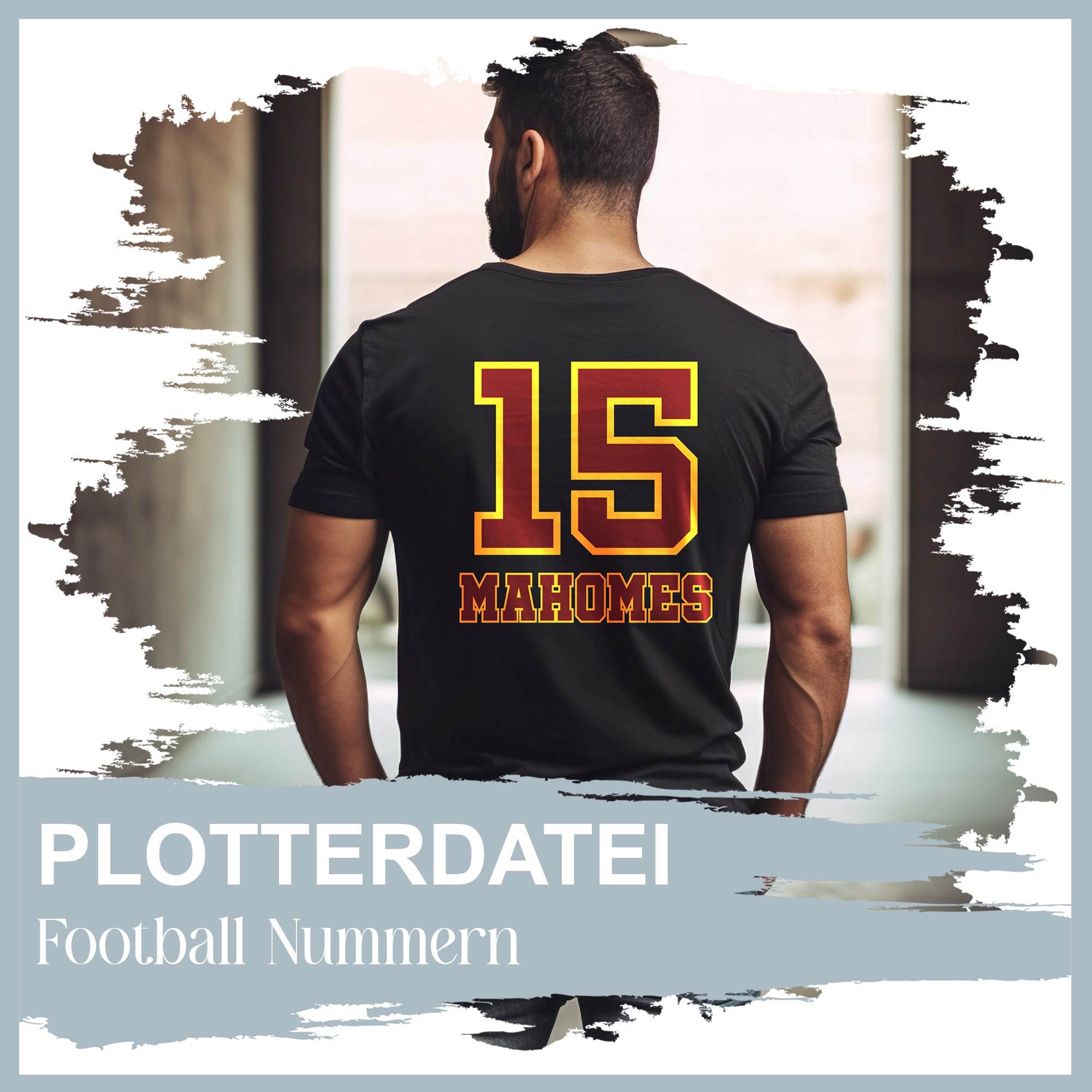 Plotterdatei Football Nummern - Sewando