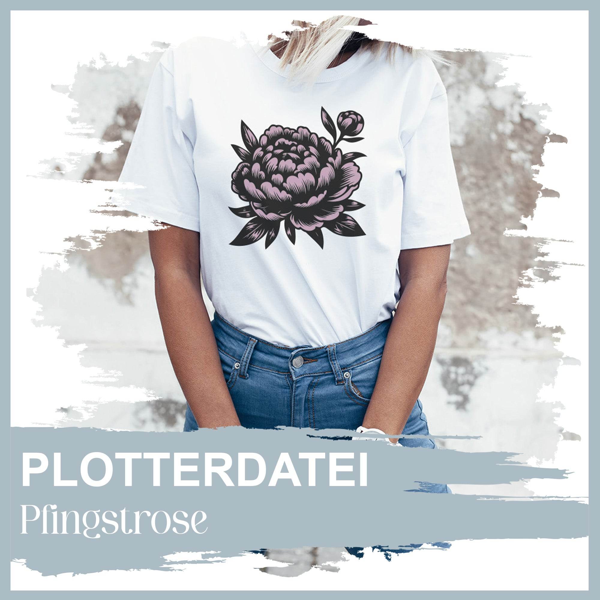 Plotterdatei Pfingstrose - Sewando