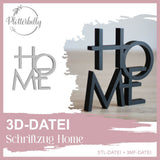 3D Druck Datei – Schriftzug Home für 3D Drucker : - Sewando