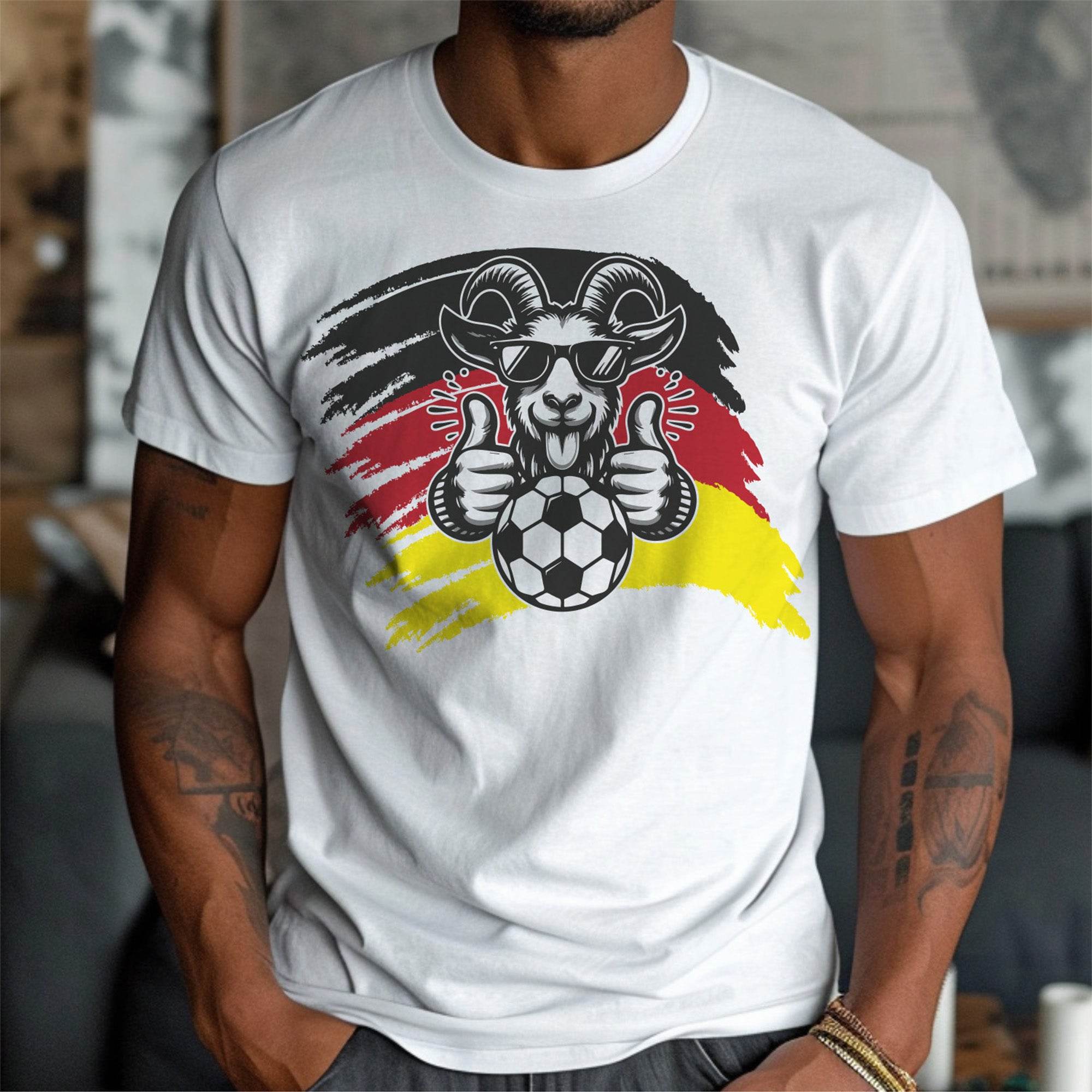 Plotterdatei Coole Ziege Fussball ; - Sewando