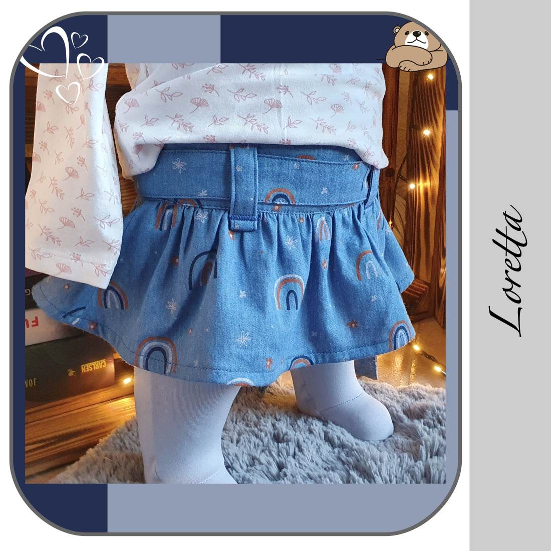 LORETTA: JOLIE JUPE POUR LES FILLES - 56-122 - Sewando