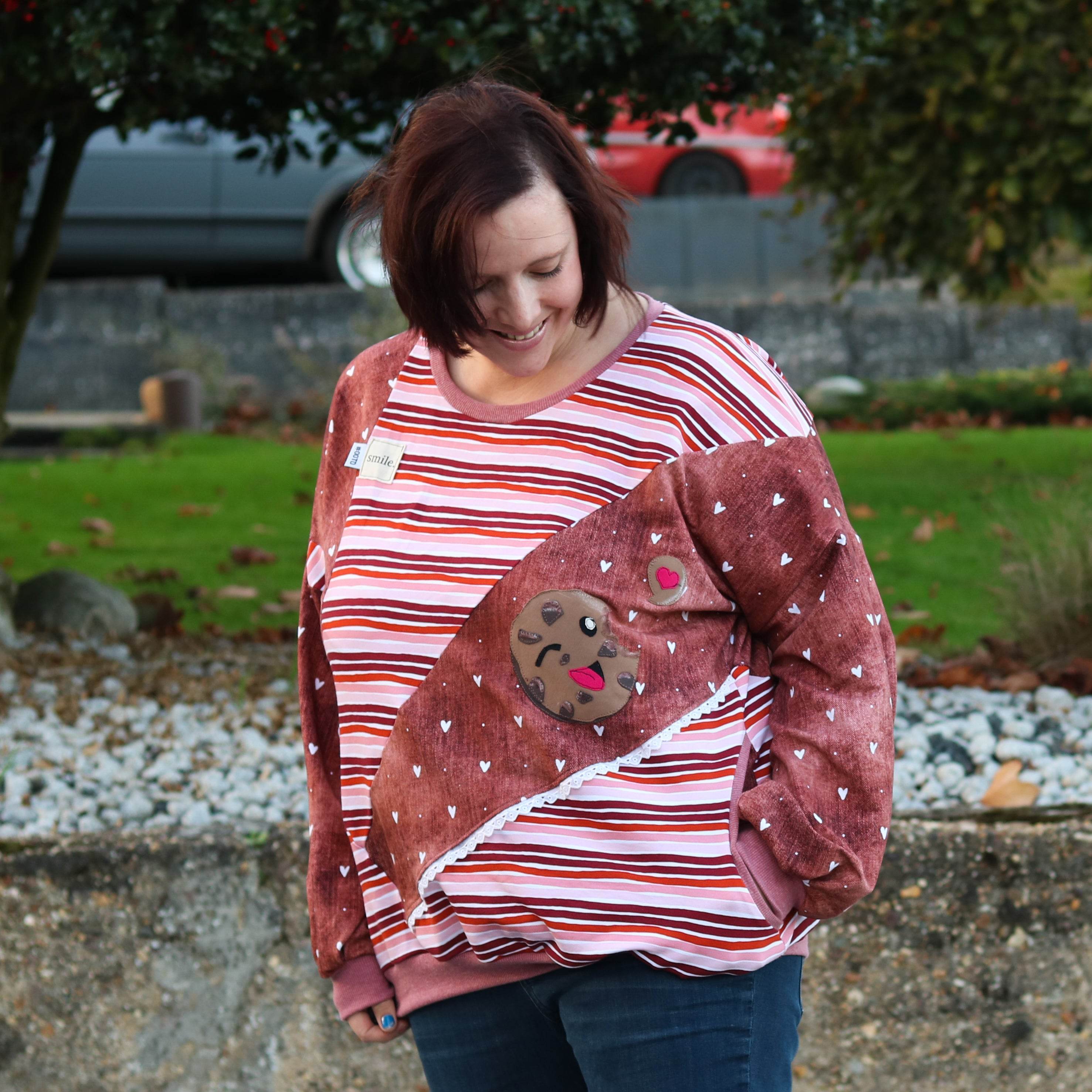 Schnittmuster Pullover Schokocookie Damen Größe 32-54 inkl. Applikation - Sewando