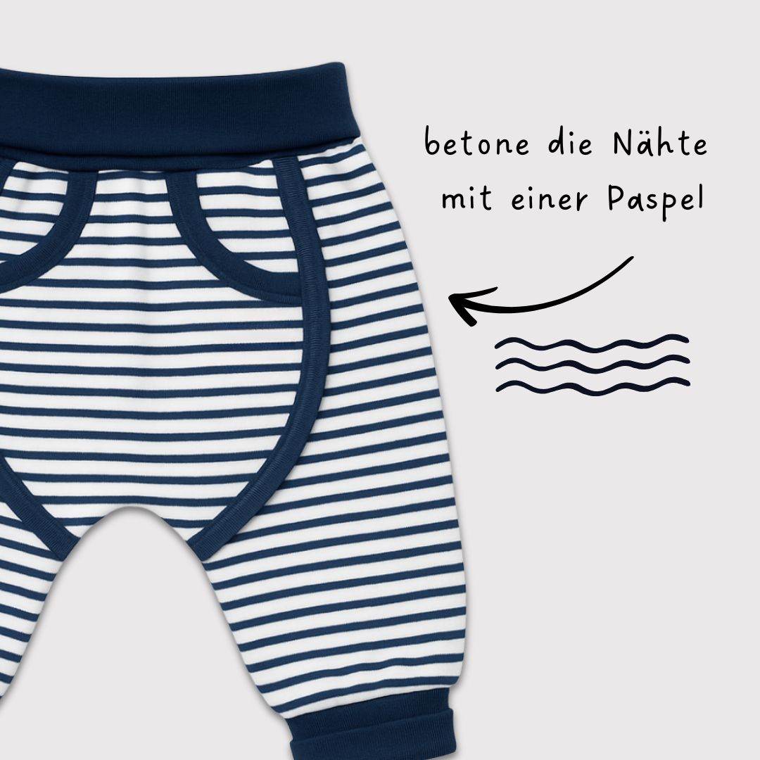 Schnittmuster Babyhose Charly – Pumphose Größen: 56–86 - Sewando