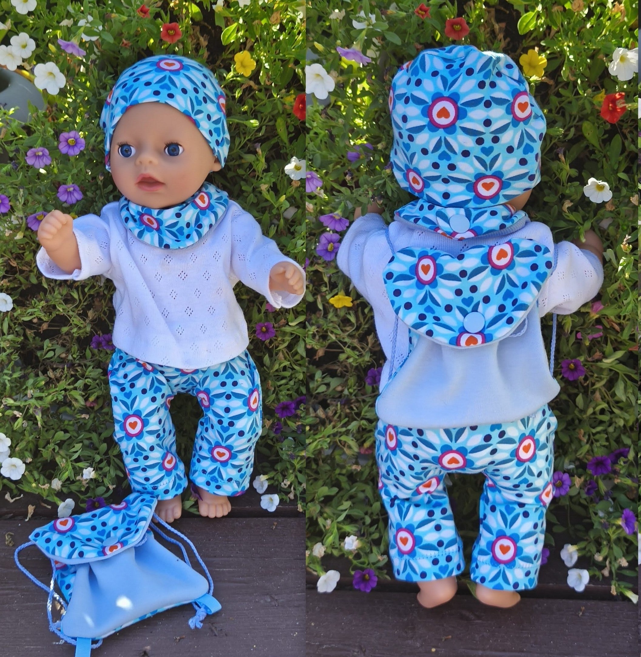 Stickdatei Puppenkleidung für Baby Puppe ca. 36cm Set 2569 - Sewando