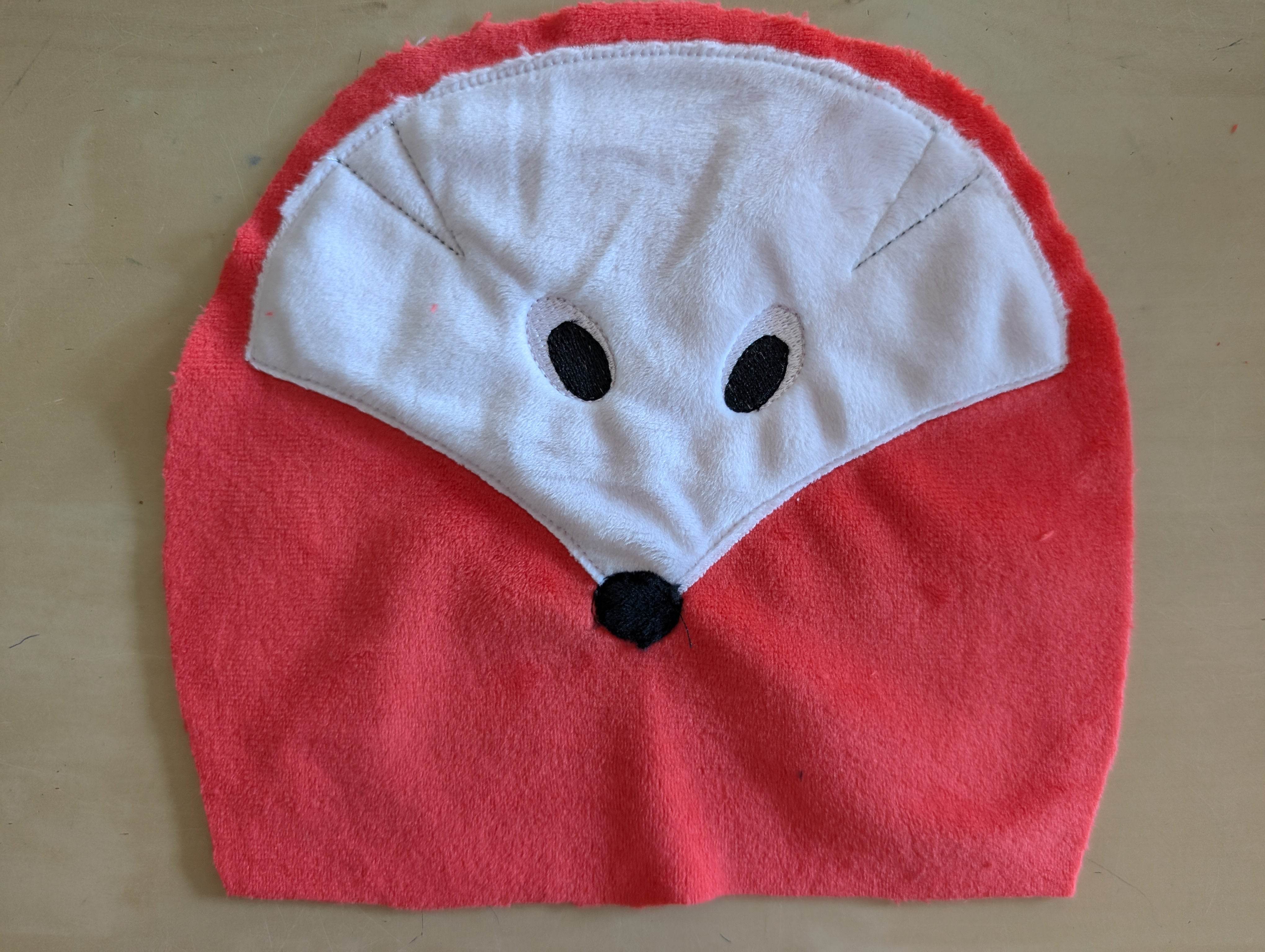 Stickdatei zum Wendekuscheltier Krempeltierseite Fuchs - Sewando